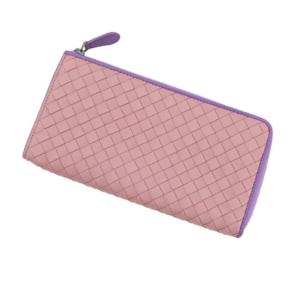 Bottega Veneta Long Wallet Intrecciato L shaped Zipper Leather